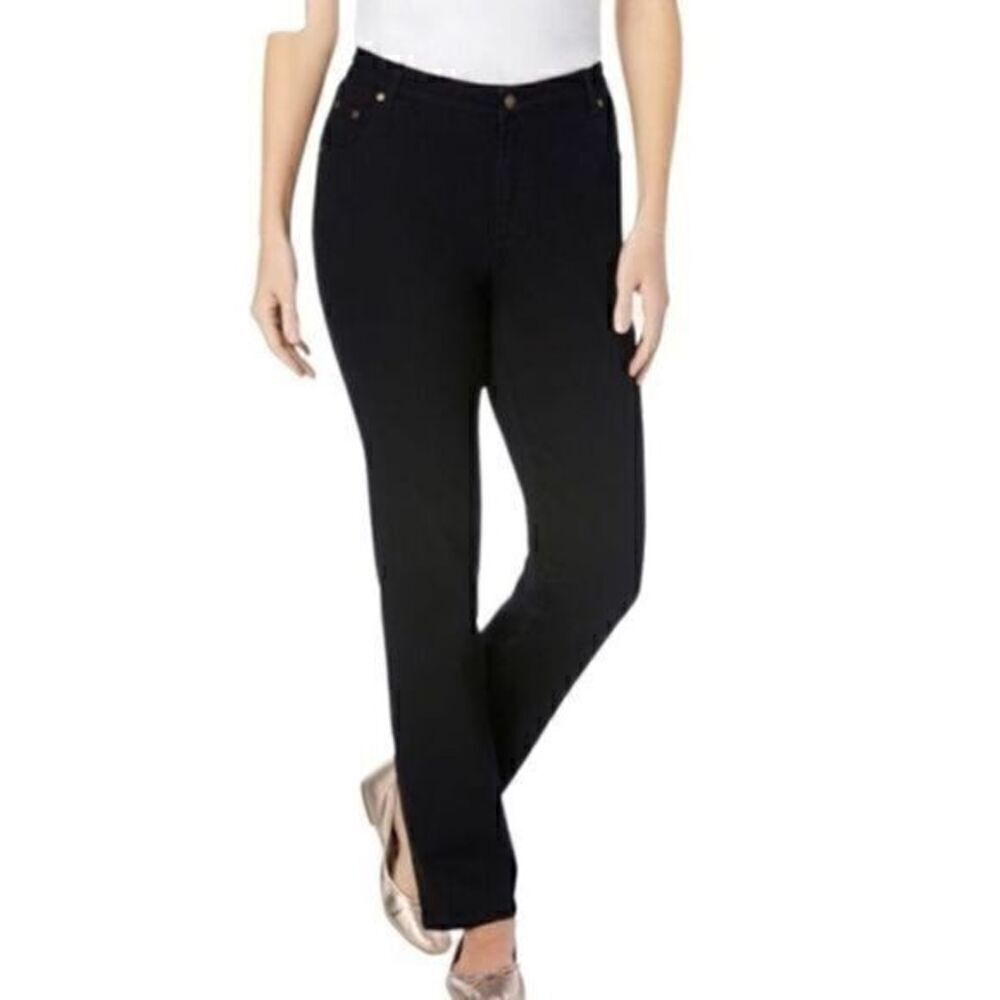 Denim 24/7 Black Straight Leg Jeans 20W